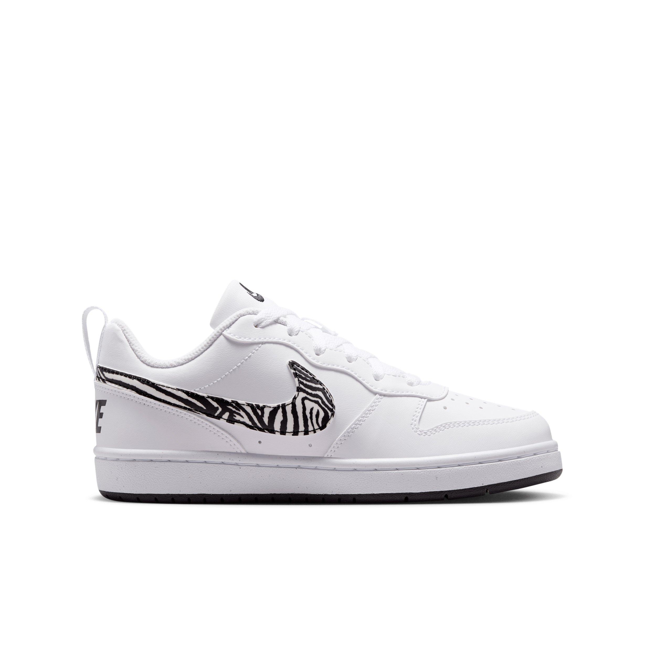 Nike Court Borough Low "White/Black" Grade School Boys' Shoe - WHITE/BLACK